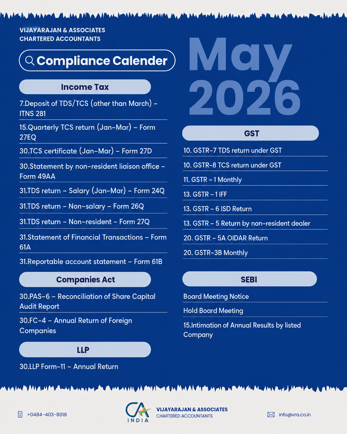 Due Date Calendar – 01-May-2026 - Cover Image